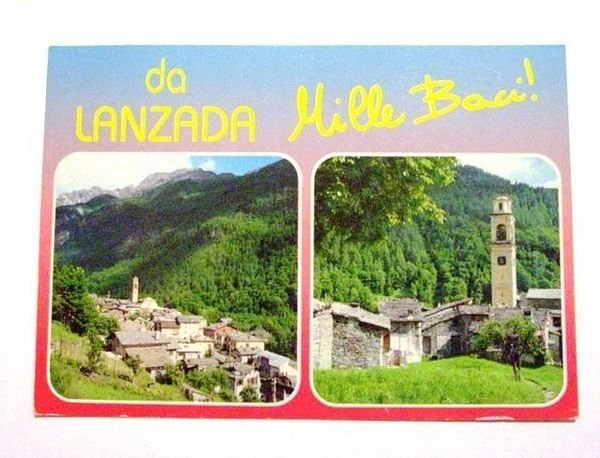 Cartolina Lanzada ( Sondrio ) - Vedute diverse 1987. | Immagine principale