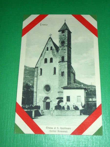 Cartolina Trento - Chiesa di S. Apollinare 1919 ca.