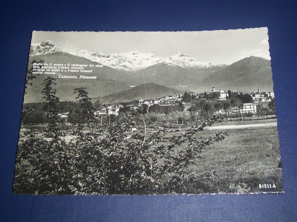 Cartolina Biella - Scorcio panoramico 1953.