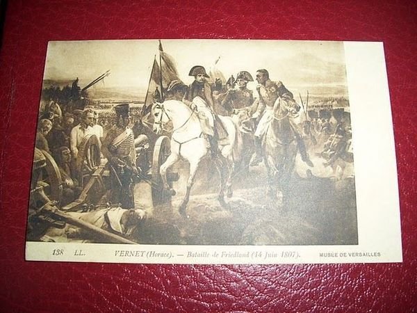 Cartolina Napoleone nella Battaglia di Friedland 1910ca.