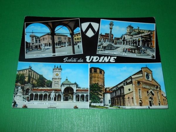 Cartolina Saluti da Udine - Vedute diverse 1967