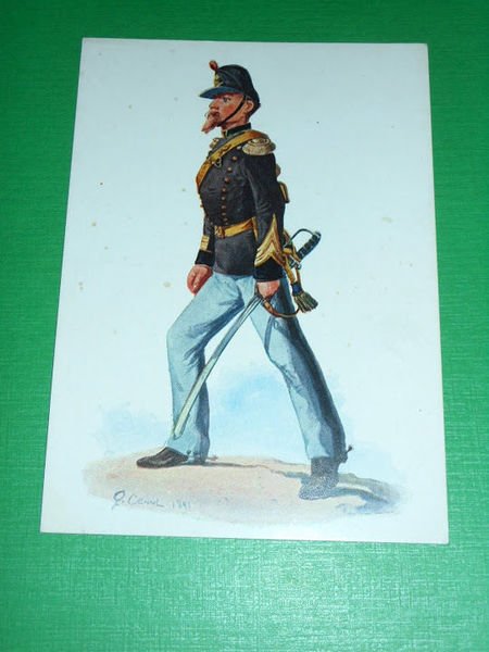 Cartolina Militaria Uniformi - Corpo d' Artiglieria - Illustratore Cenni