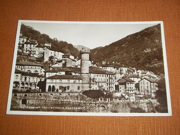 Cartolina Rosazza ( Biella ) - Scorcio panoramico 1935 ca. | Immagine principale