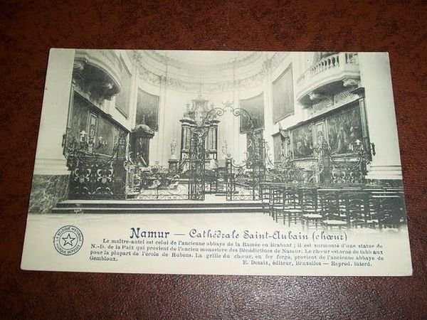 Cartolina Belgio - Namur - Cathédrale Saint Aubain 1912
