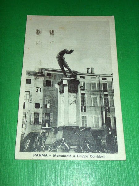 Cartolina Parma - Monumento a Filippo Corridoni 1932.