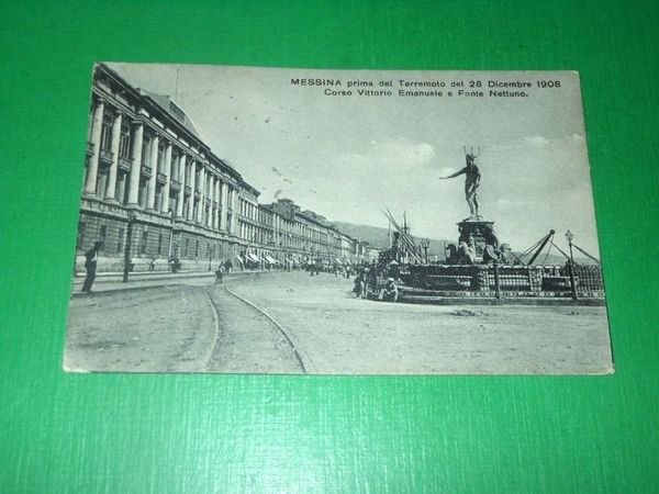 Cartolina Messina prima del terremoto 1908 - Corso V. Emanuele …