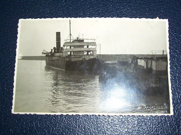 Cartolina Dettaglio di una nave 1940 ca.