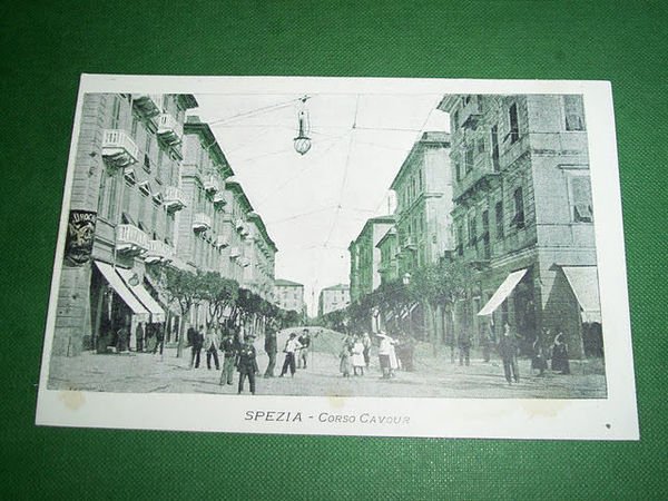 Cartolina La Spezia - Corso Cavour 1910 ca.