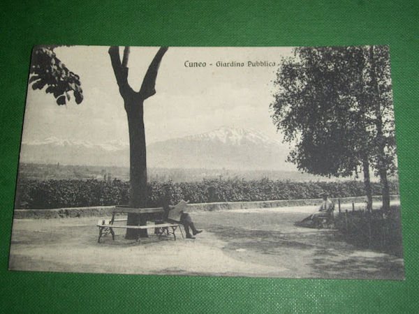 Cartolina Cuneo - Giardino Pubblico 1930 ca