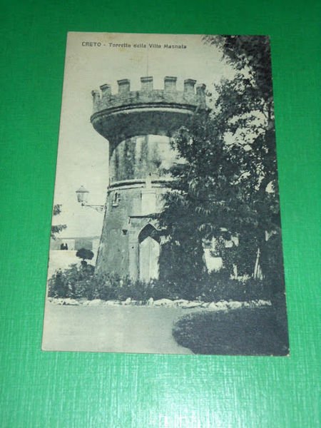 Cartolina Creto - Torretta della Villa Masnata 1926.