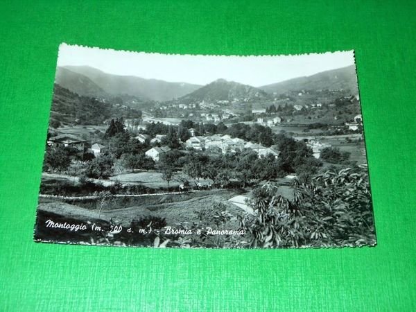 Cartolina Montoggio - Bromia e Panorama 1956.