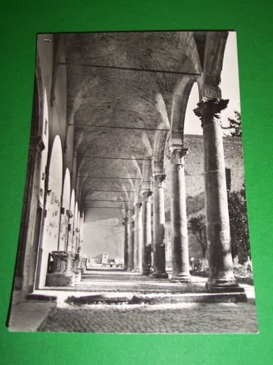 Cartolina Badia Greca di Grottaferrata - Portico del Sangallo 1961.