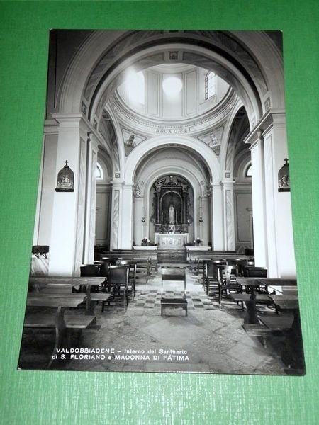 Cartolina Valdobbiàdene - Interno Santuario di S. Floriano e Madonna …