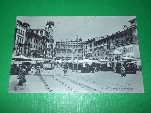 Cartolina Verona - Piazza delle Erbe 1910 ca.