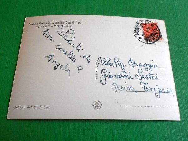 Cartolina Arenzano - Santuario Basilica del S. Bambino Gesù di …