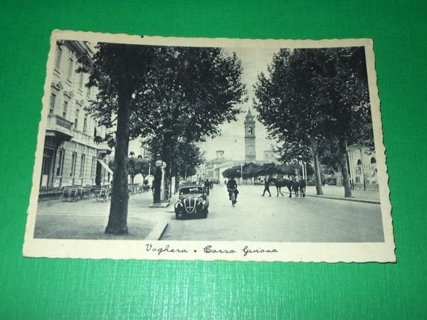 Cartolina Voghera - Corso Genova 1942.