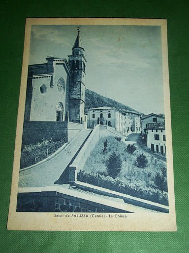 Cartolina Paluzza ( Carnia ) - La Chiesa 1941.