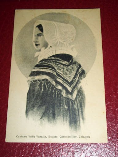Cartolina Casteldelfino (Valle Varaita) - Costume 1928.