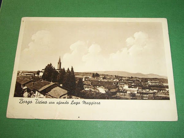 Cartolina Borgo Ticino con sfondo Lago Maggiore 1941. | Immagine principale