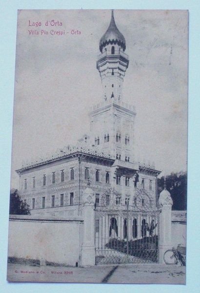 Cartolina Orta - Villa Pia Crespi 1902