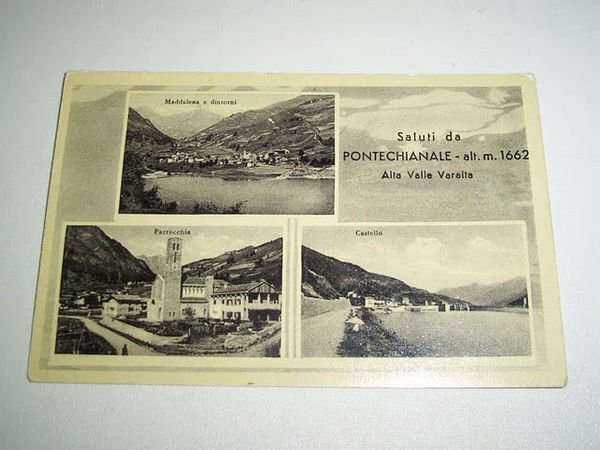 Cartolina Pontechianale ( Cuneo ) - Vedute diverse 1950