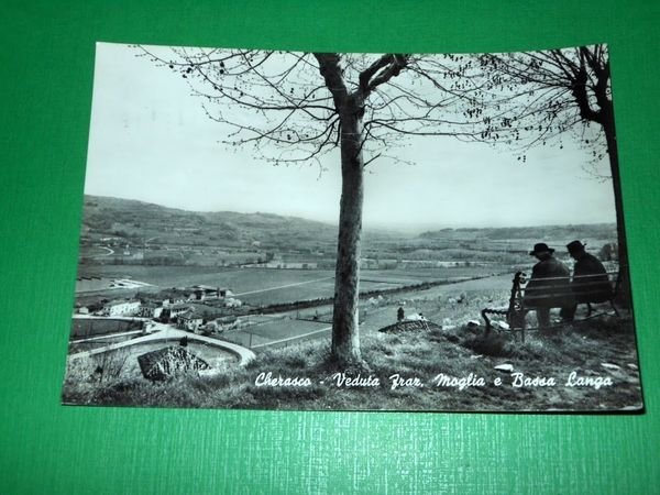 Cartolina Cherasco - Veduta Fraz. Moglia e Bassa Langa 1964