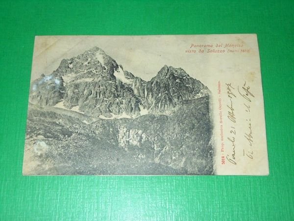 Cartolina Panorama del Monviso visto da Saluzzo - Dest. Litta …