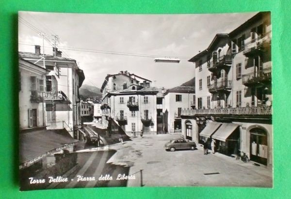 Cartolina Torre Pellice - Piazza della Libertà - 1959.