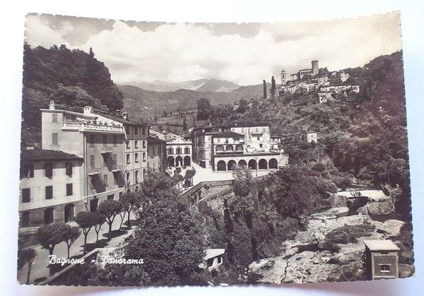 Cartolina panorama di Bagnone ( MS ) 1954.