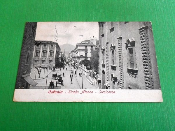 Cartolina Catania - Strada Atenea - Stesicorea 1906 | Immagine Gallery 1