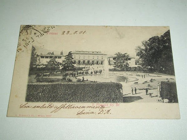 Cartolina Firenze - Piazzale del Re 1901.