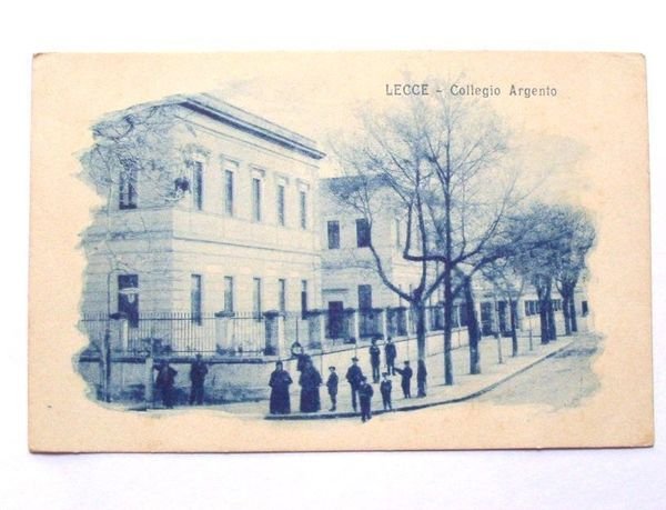 Cartolina Lecce - Collegio Argento 1920 ca.