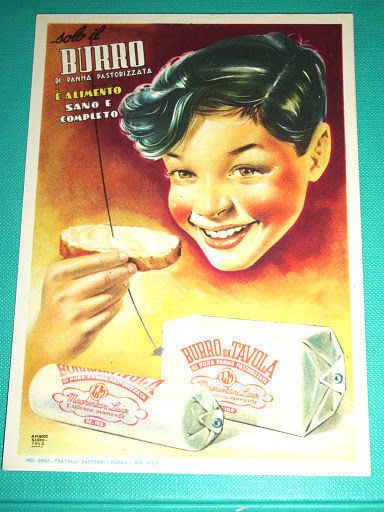 Cartolina Pubblicità Burro da Tavola Maghenzani Luigi 1950 ca.