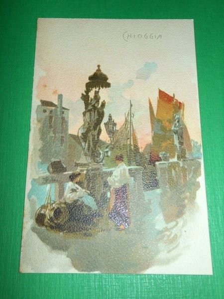 Cartolina illustrata Chioggia - Particolare 1910 ca