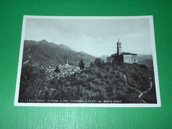 Cartolina Alta Valseriana - Clusone - Panorama e Chiesa del …