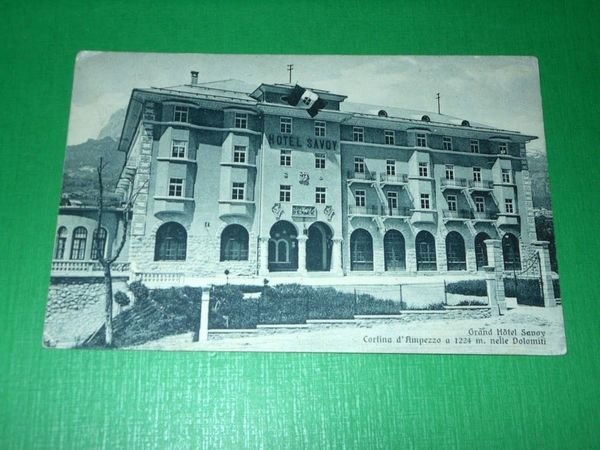 Cartolina Cortina d'Ampezzo - Grand Hotel Savoy 1924 | Immagine Gallery 1