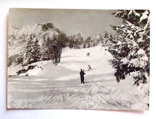 Cartolina Molveno - Pradel - Piste del Brenta 1968