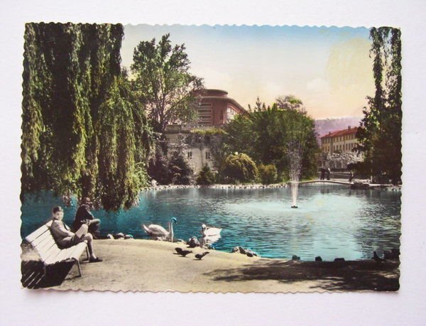 Cartolina Trento - Hotel Trento e Bristol 1955