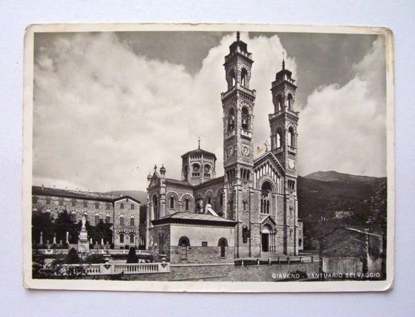 Cartolina Giaveno - Santuario Selvaggio 1961