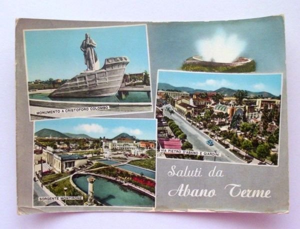 Cartolina Abano Terme - Via Pietro d' Abano 1961