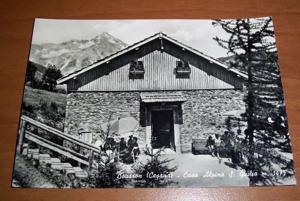 Cartolina Bousson (Cesana) - Casa Alpina S. Giulia 1960