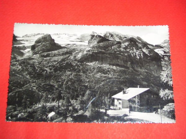 Cartolina Passo Fedaja - Rifugio Marmolada 1951