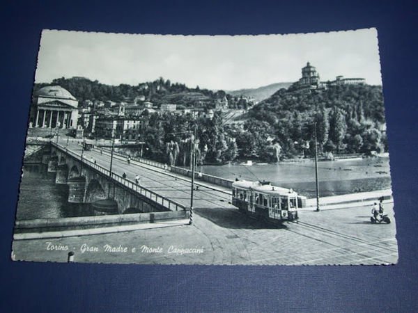 Cartolina Torino - Gran Madre e Monte Cappuccini 1962