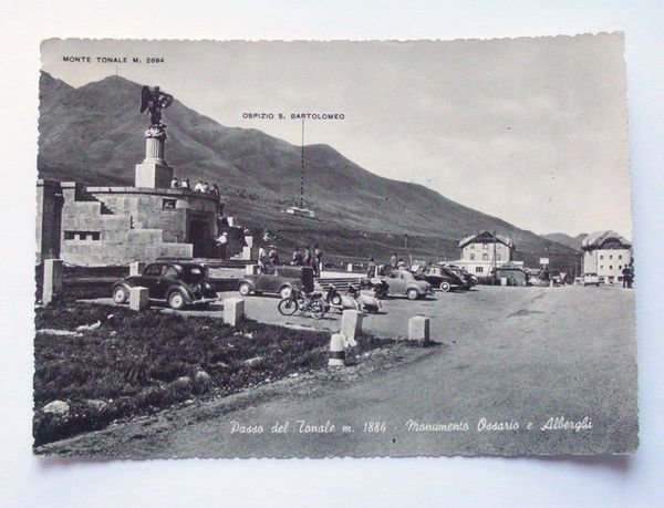 Cartolina Passo del Tonale - Monumento Ossario - 1960