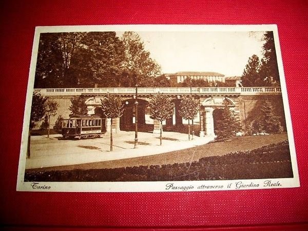 Cartolina Torino - Passaggio nel Giardino Reale 1930 ca