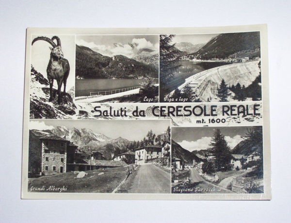 Cartolina Ceresole Reale - Vedute diverse 1950 ca