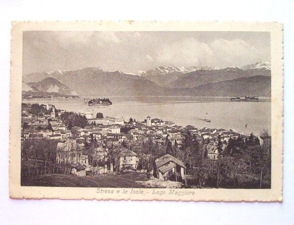Cartolina Stresa e Isole Lago Maggiore - Panorama 1919