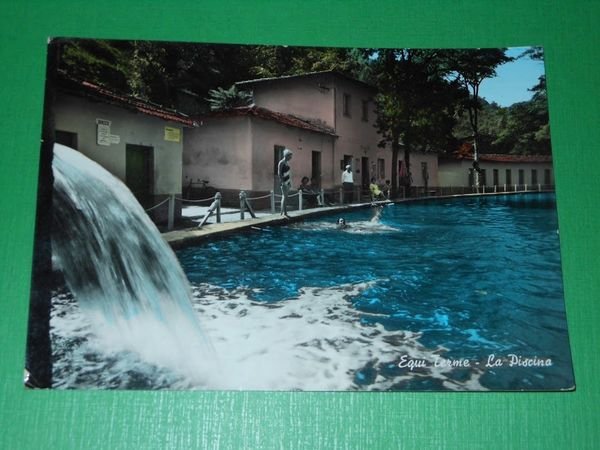 Cartolina Equi Terme - La Piscina 1970