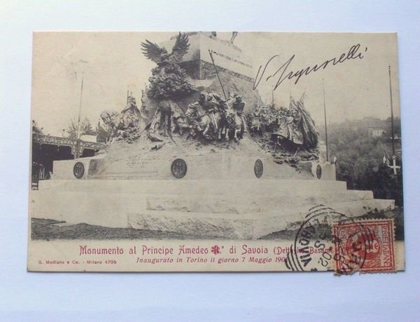 Cartolina Torino - Monumento a Amedeo di Savoia 1902