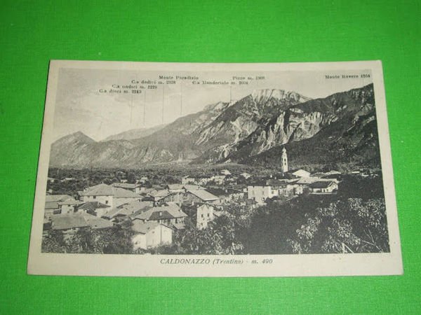 Cartolina Caldonazzo - Panorama generale 1936